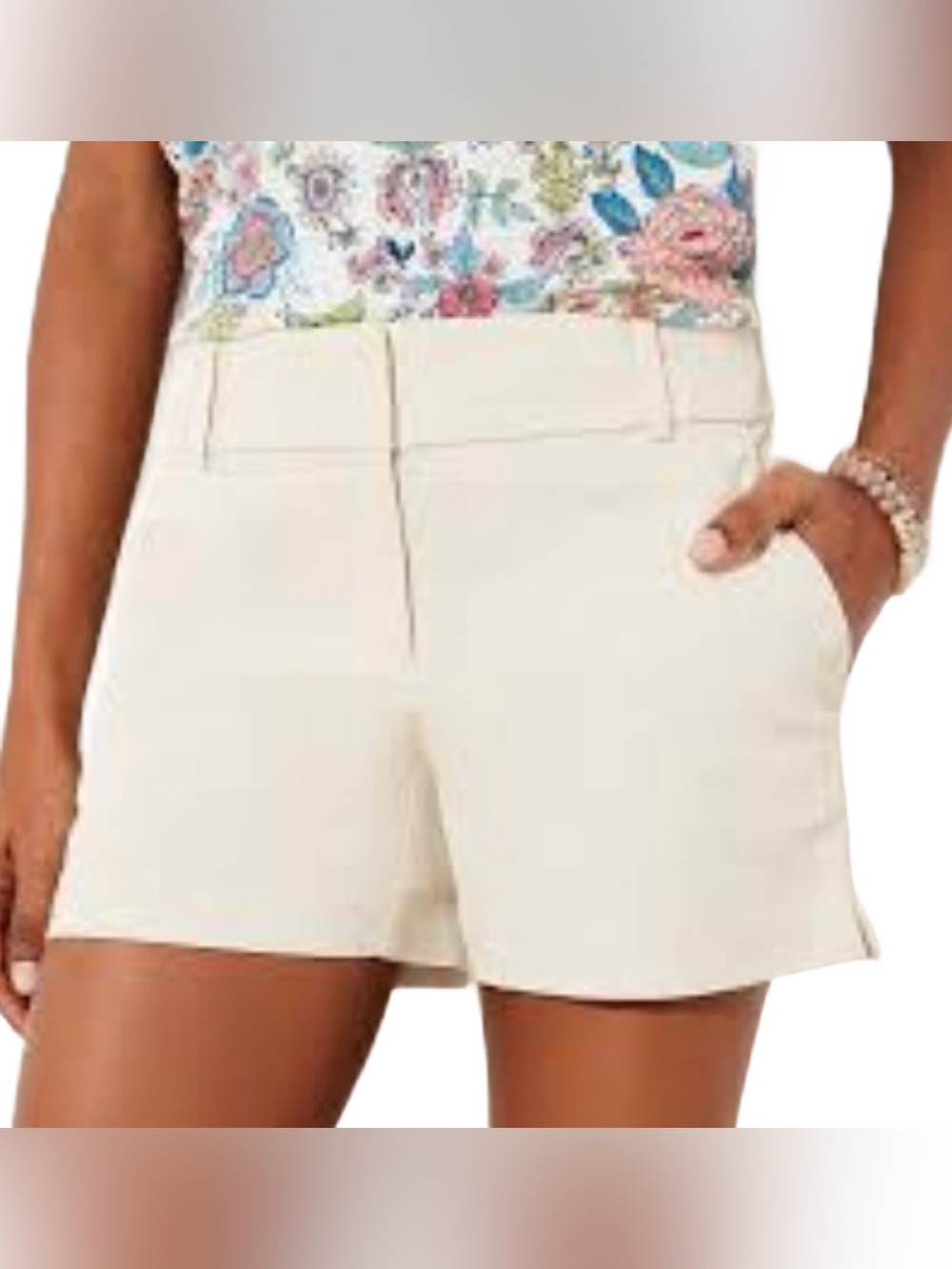 LOFT Tan Riviera Shorts Soft Wheat (Tan/Cream) Size 8